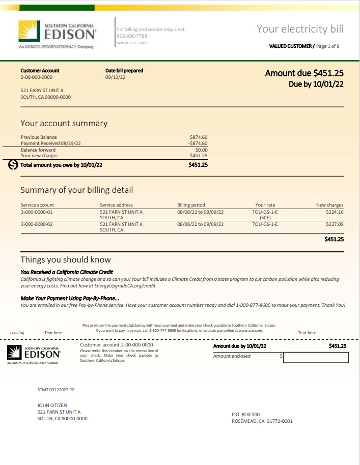  Minol USA business utility bill 